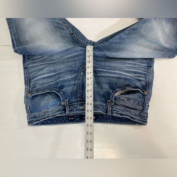 BKE Tyler Jeans Men's 36X30 Blue Denim Relaxed Fit Straight Leg  Distress Casual - Picture 10 of 12